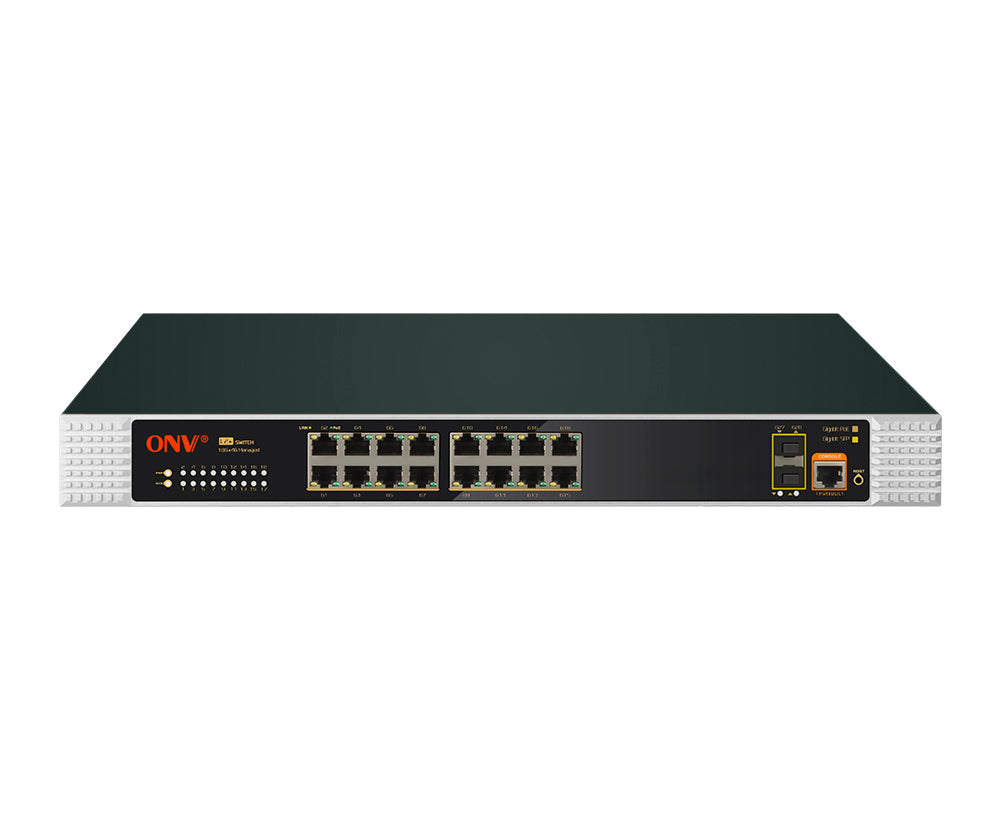ONV IPS33018PFM Gigabit 18-port L2+ managed industrial PoE switch