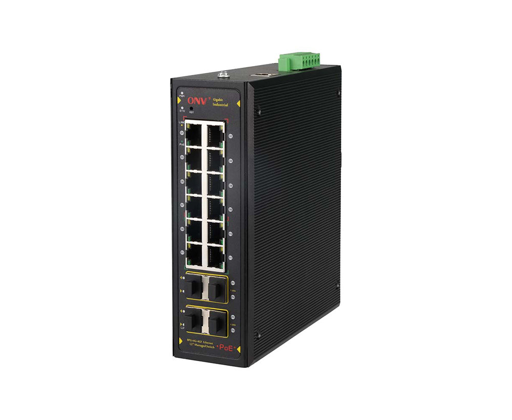 ONV IPS33168PFM-4GF Gigabit 16-port L2+ managed industrial PoE switch