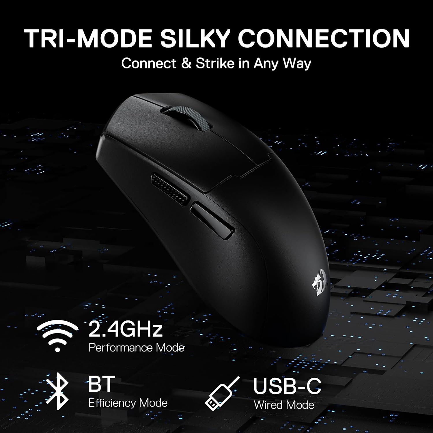 Redragon M918 PRO 3-Mode Wireless Gaming Mouse