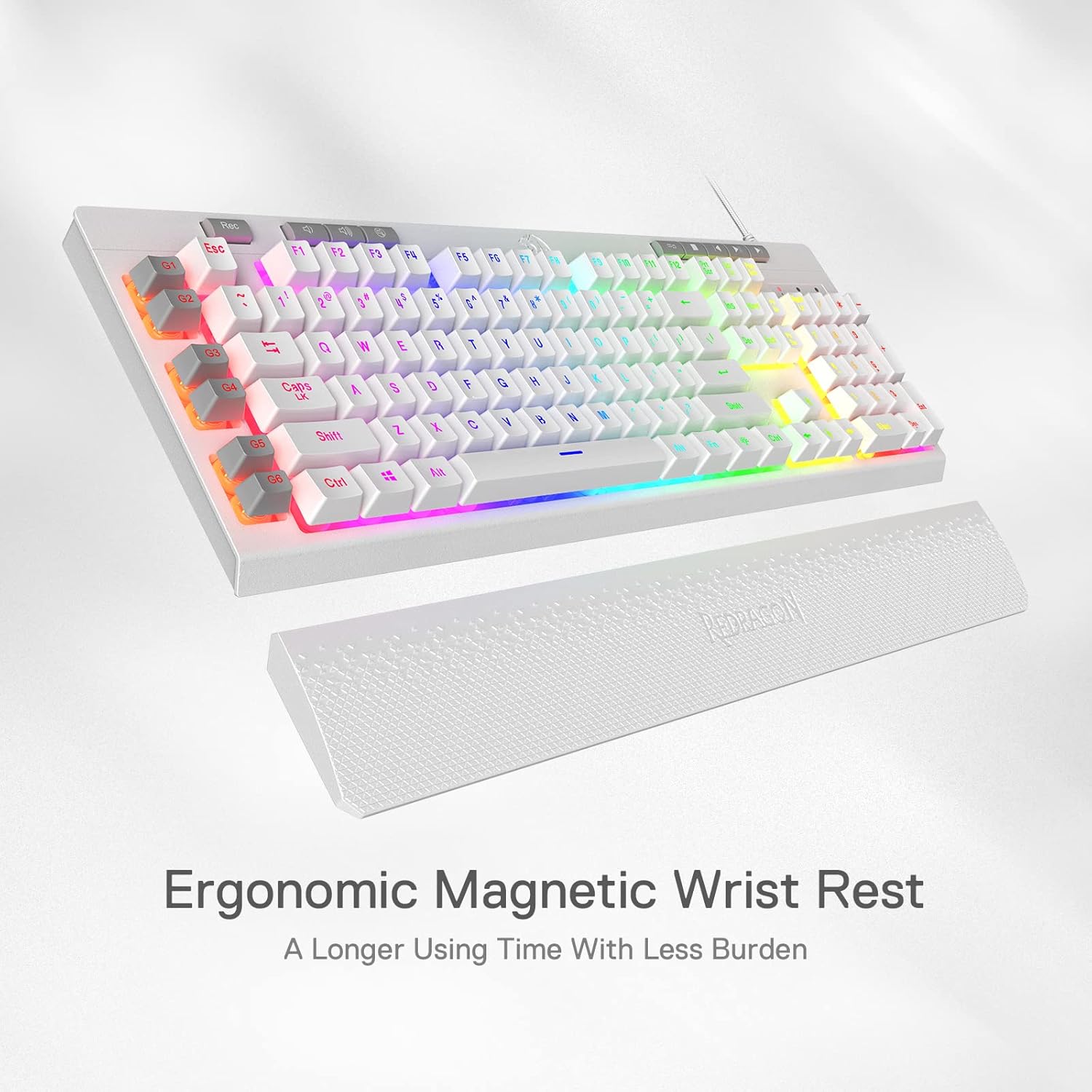 ReDragon k512 KEYBOARD SHIVA ( WHITE )