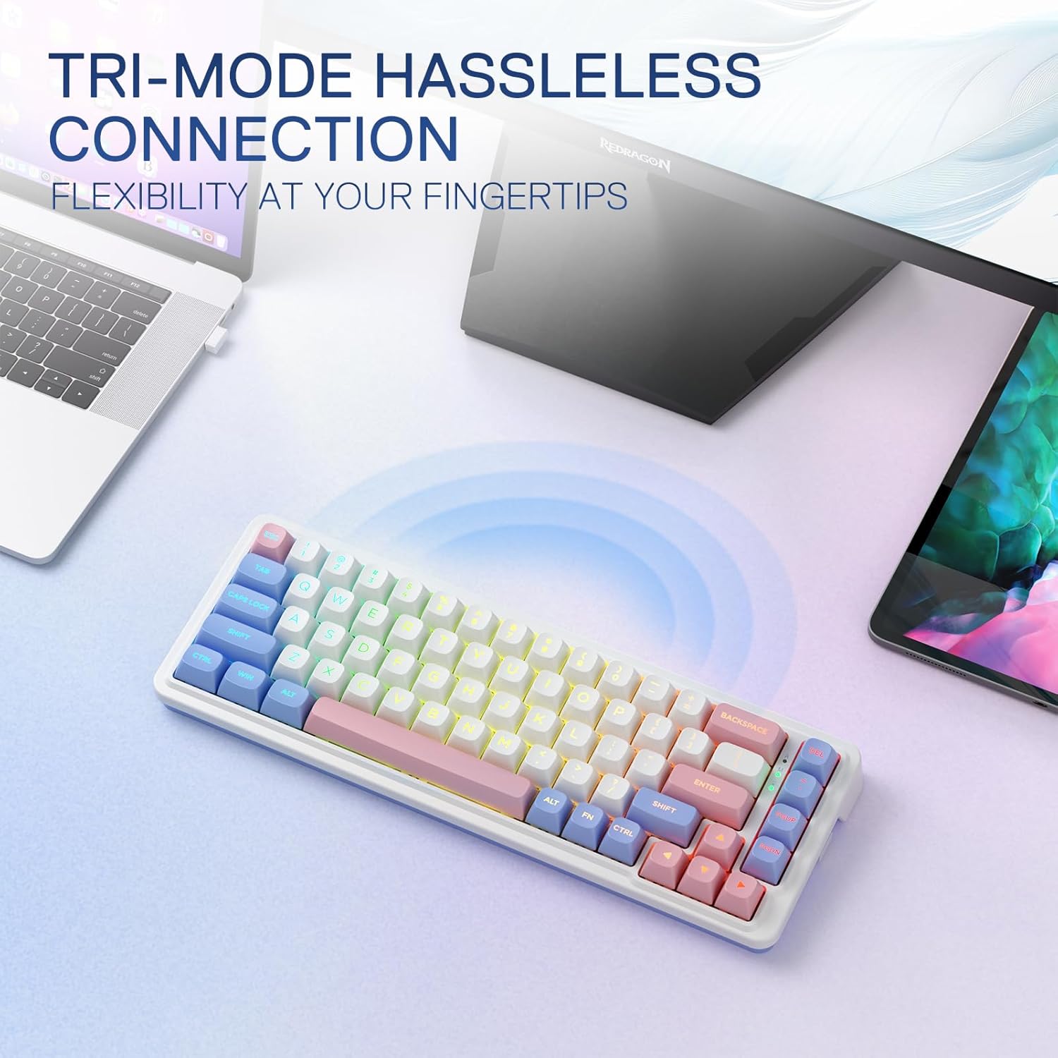 Redragon K709WBP-RGB-PRO 3MODE 68Key mechanical keyboard