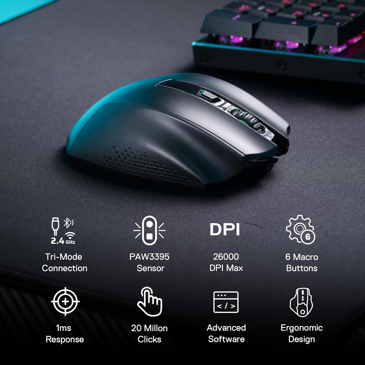 Redragon M994 Wireless Bluetooth Gaming Mouse