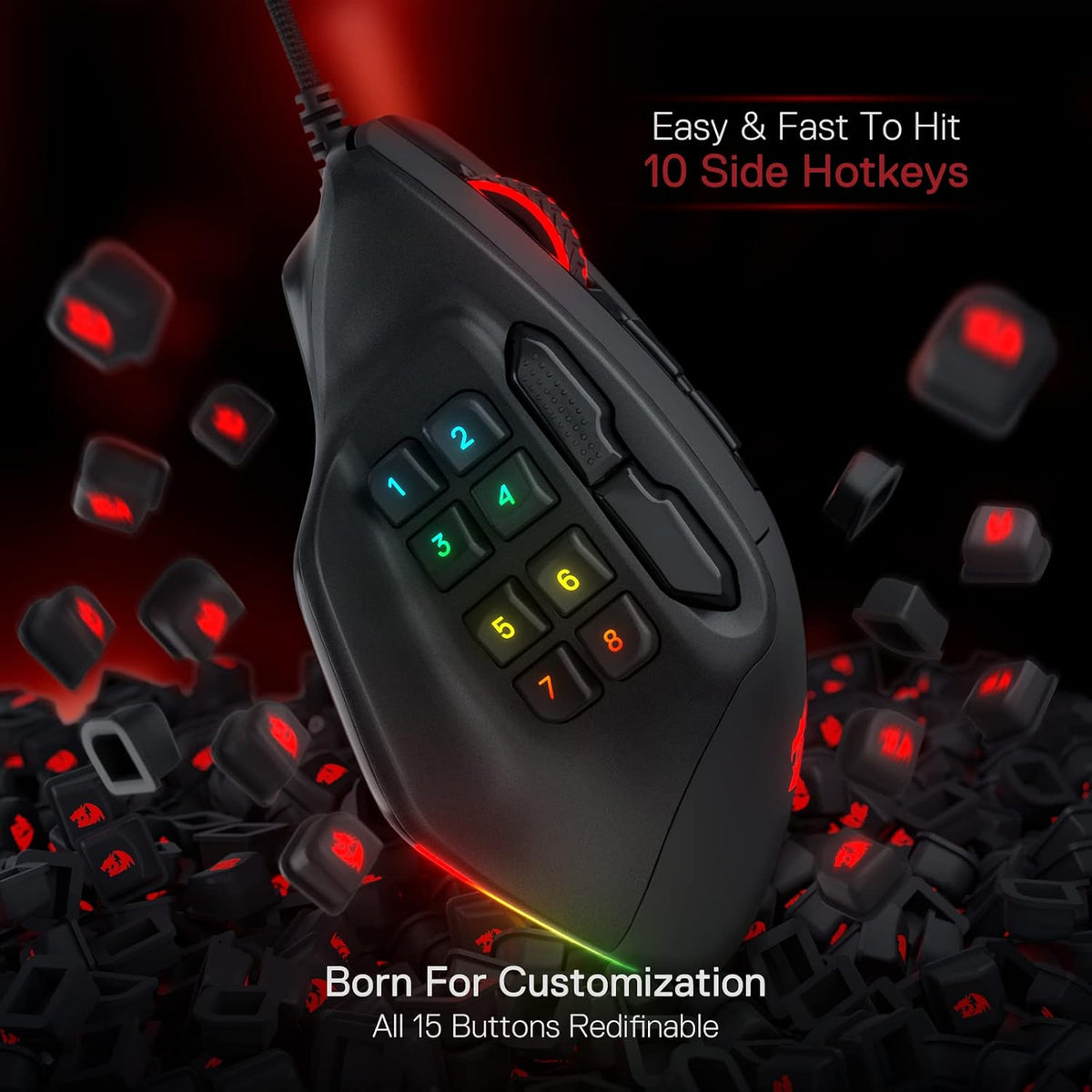 REDRAGON M811-RGB Wired Gaming Mouse Black Color
