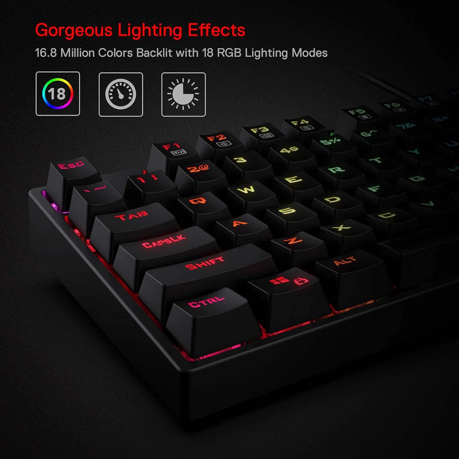 Redragon K582 SURARA RGB LED Backlit Mechanical Gaming Keyboard