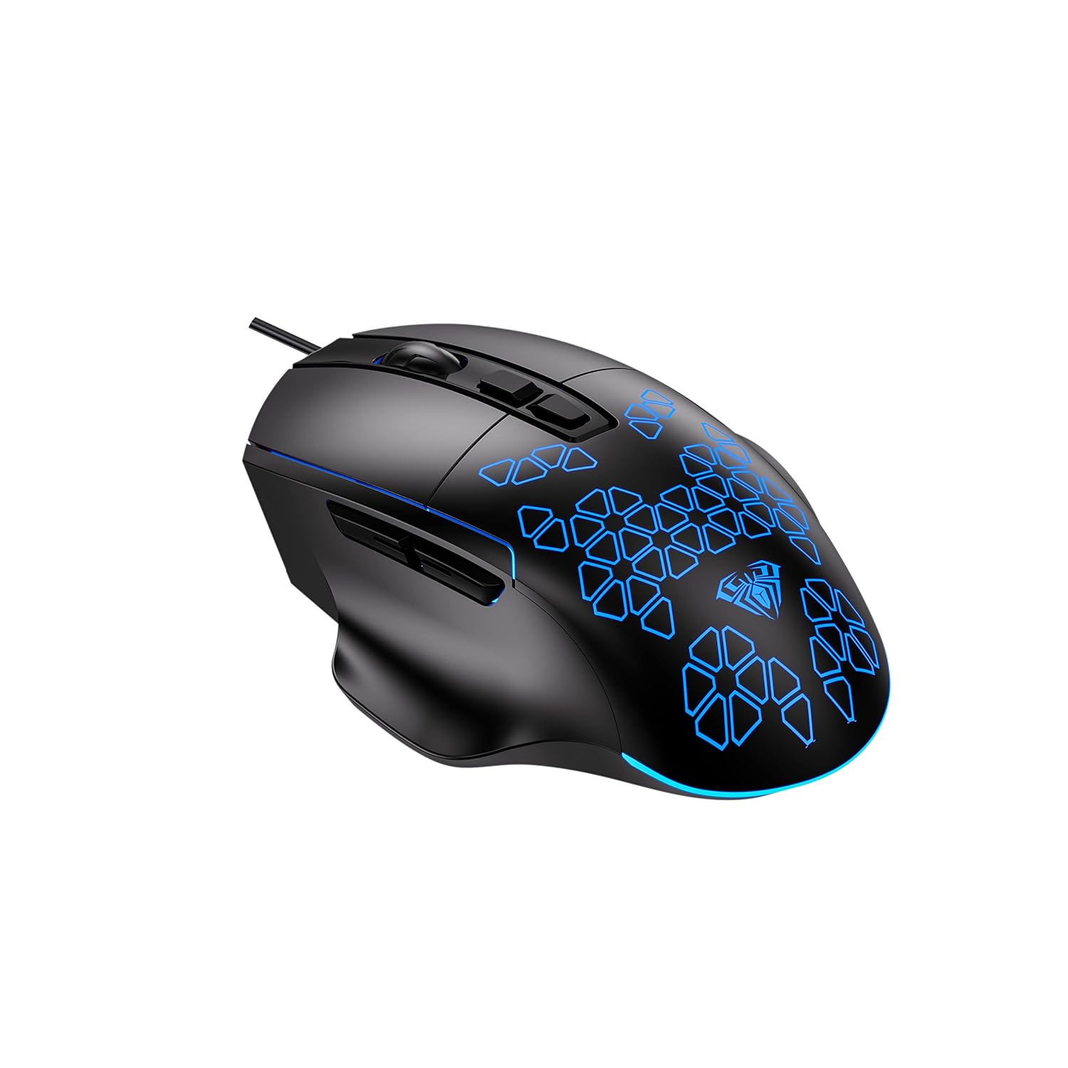 AULA F812 gaming mouse with 7 KEYS Rainbow backlight (Wired )