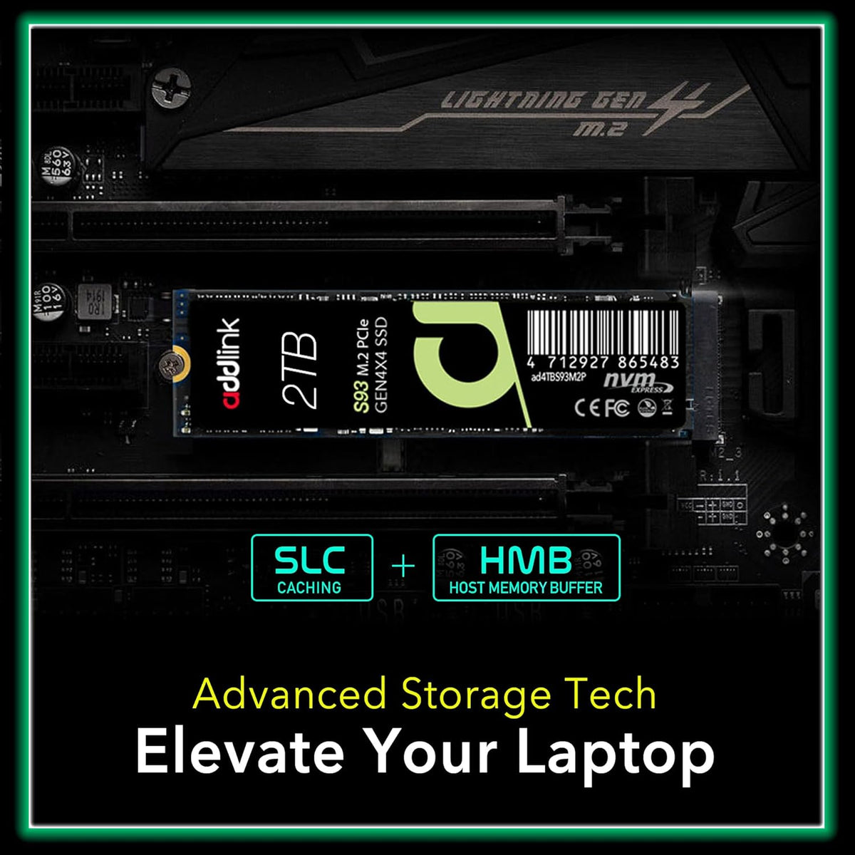 Add Link S93 ADDLINK S93 2TB M.2 2280 PCIe GEN4X4 NVMe1.4 ( Up to R:7400 ,W:6500)
