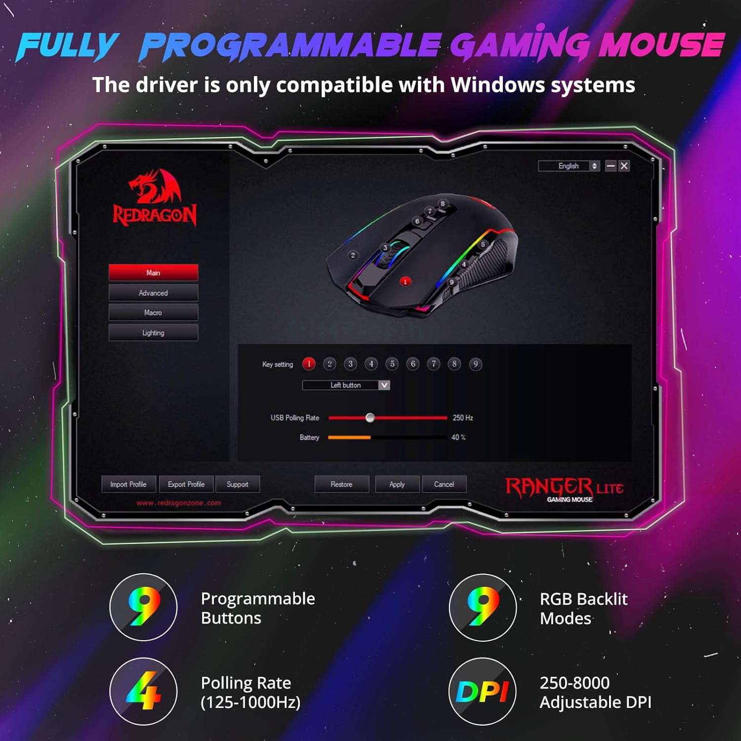 ReDragon M602-KS GAMING MOUSE WIRELESS
