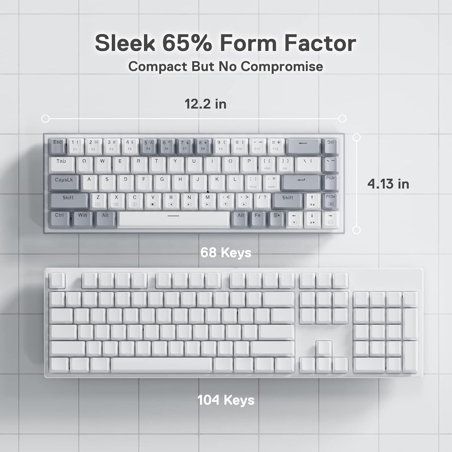 Redragon K631 WG-RGB Wired 68keys mechanical keybard