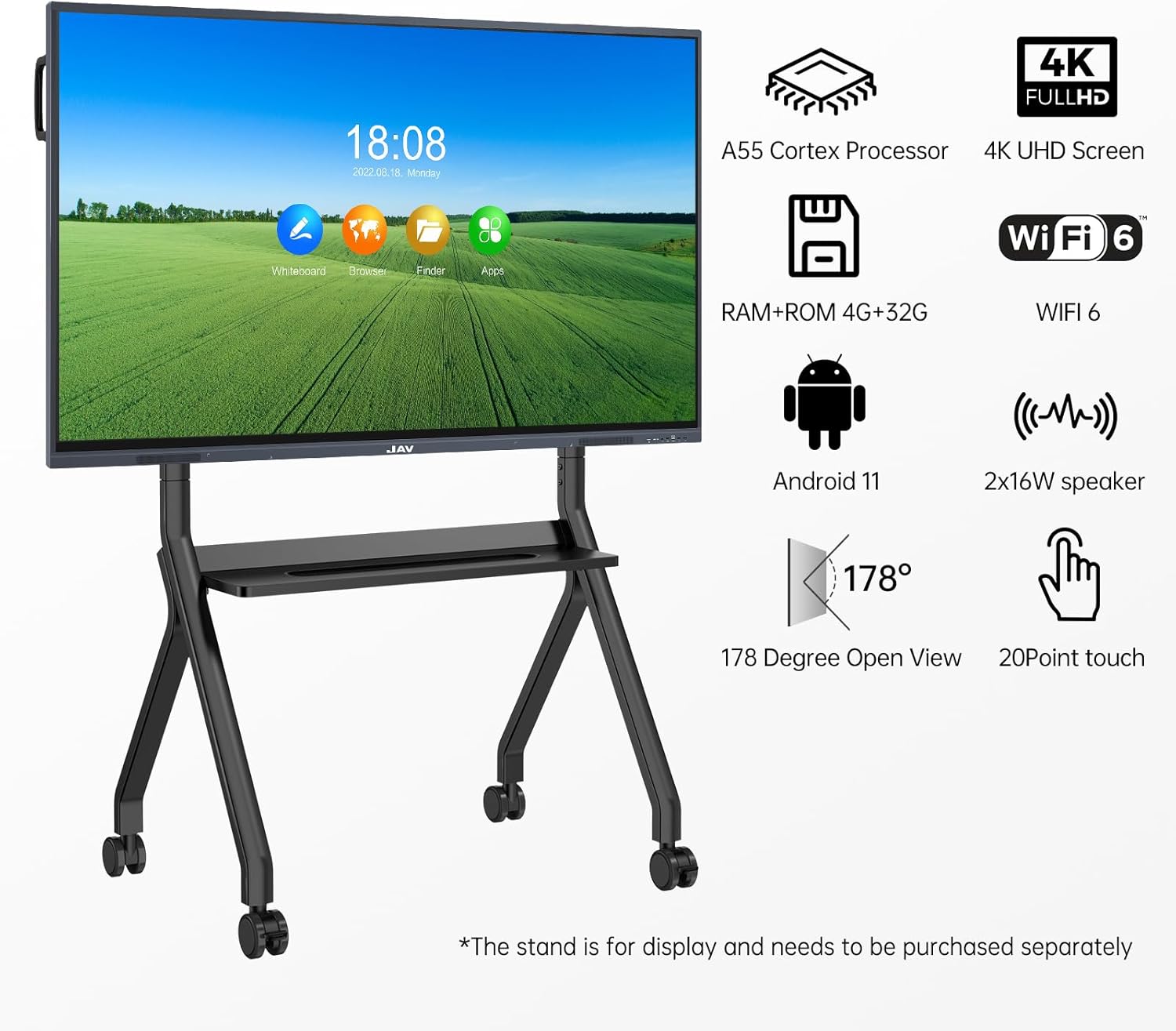 JAV Smart Board 75" Smartboard Interactive Whiteboard