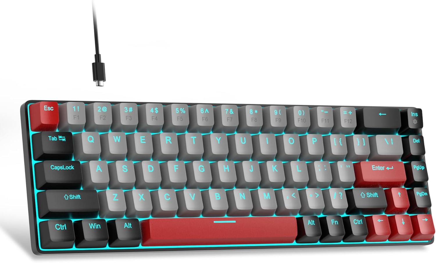 Magegee MK-BOX Black gray color, blue switch, 68 keys Wired mechanical keyboard