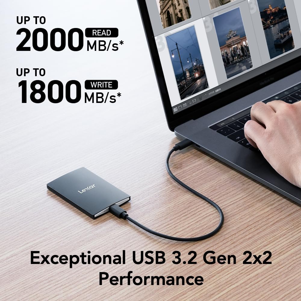 LEXAR 1TB SSD Extrernal SL500 With MAGNATIC Set