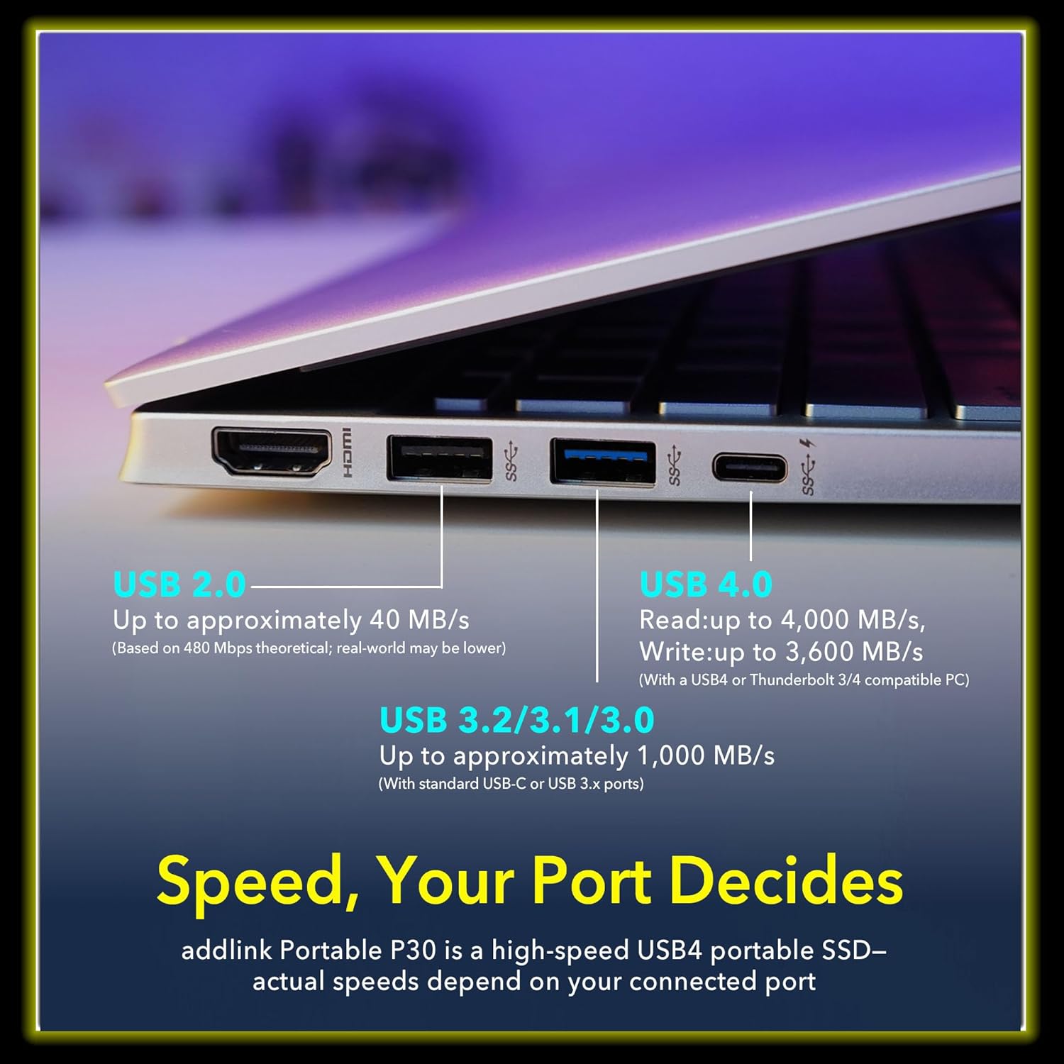 Addlink Portable SSD MAGNETIC P30B4K 4000/3600 MB/s