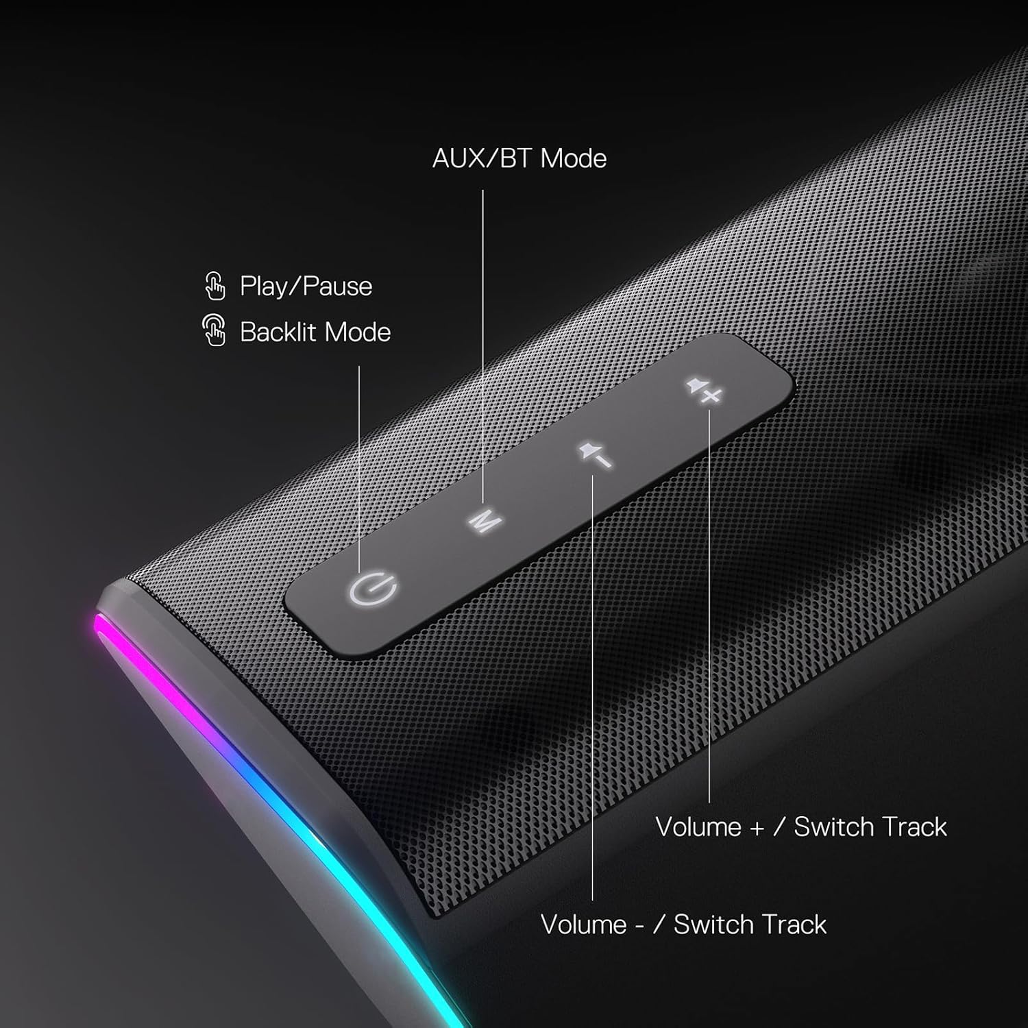 ReDragon GS814 Stereo Desktop Speaker Dynamic RGB Lighting