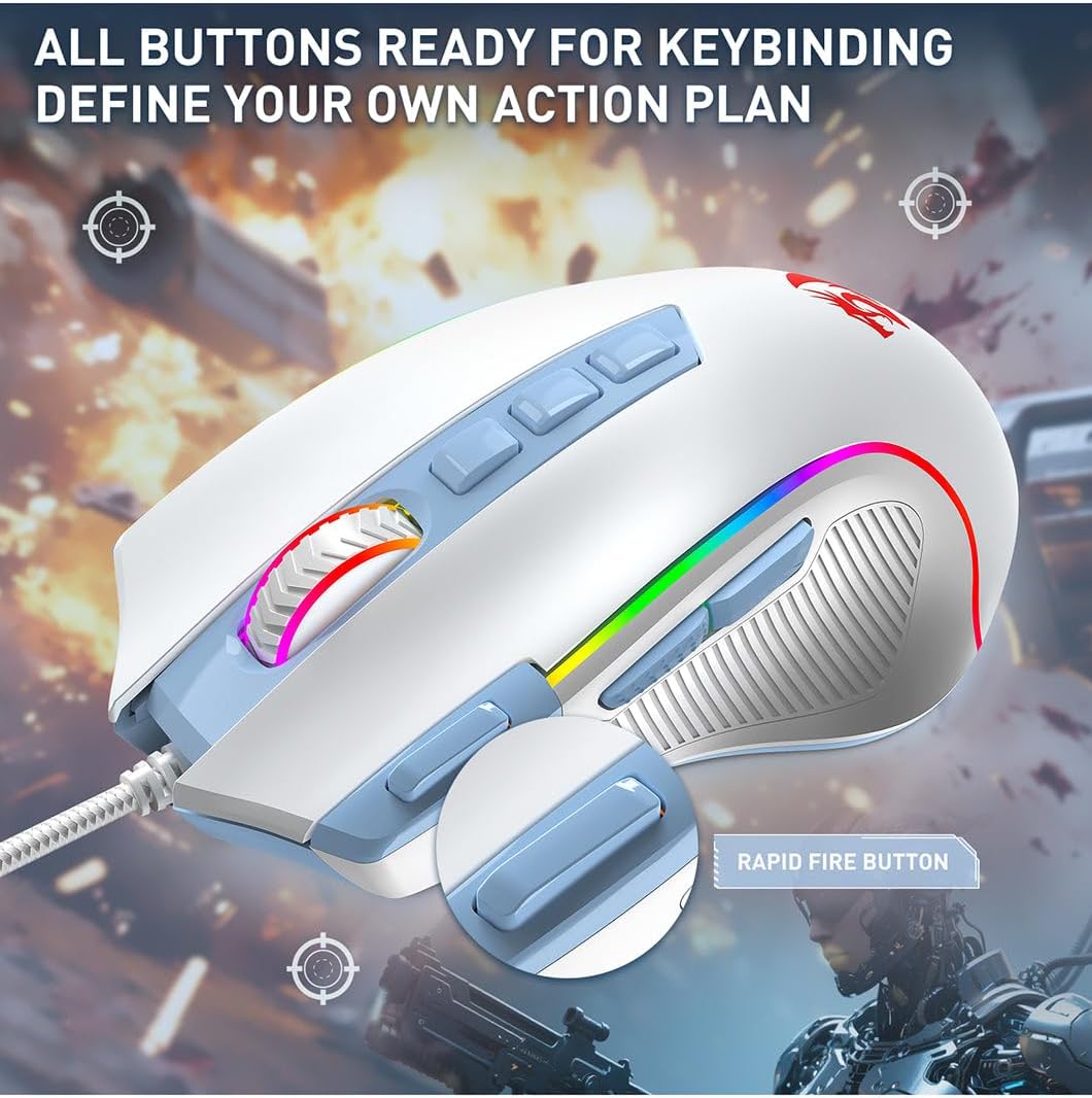 REDRAGON S107-RGB-KS Wireless Keyboard, mouse, mousepad Combo