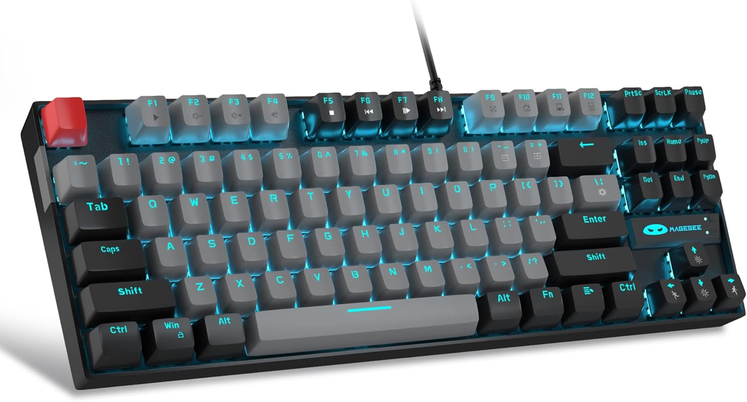 Magegee MK-Star Black Gray color, Blue Switch, 87 Keys  Wired Mechanical Keyboard