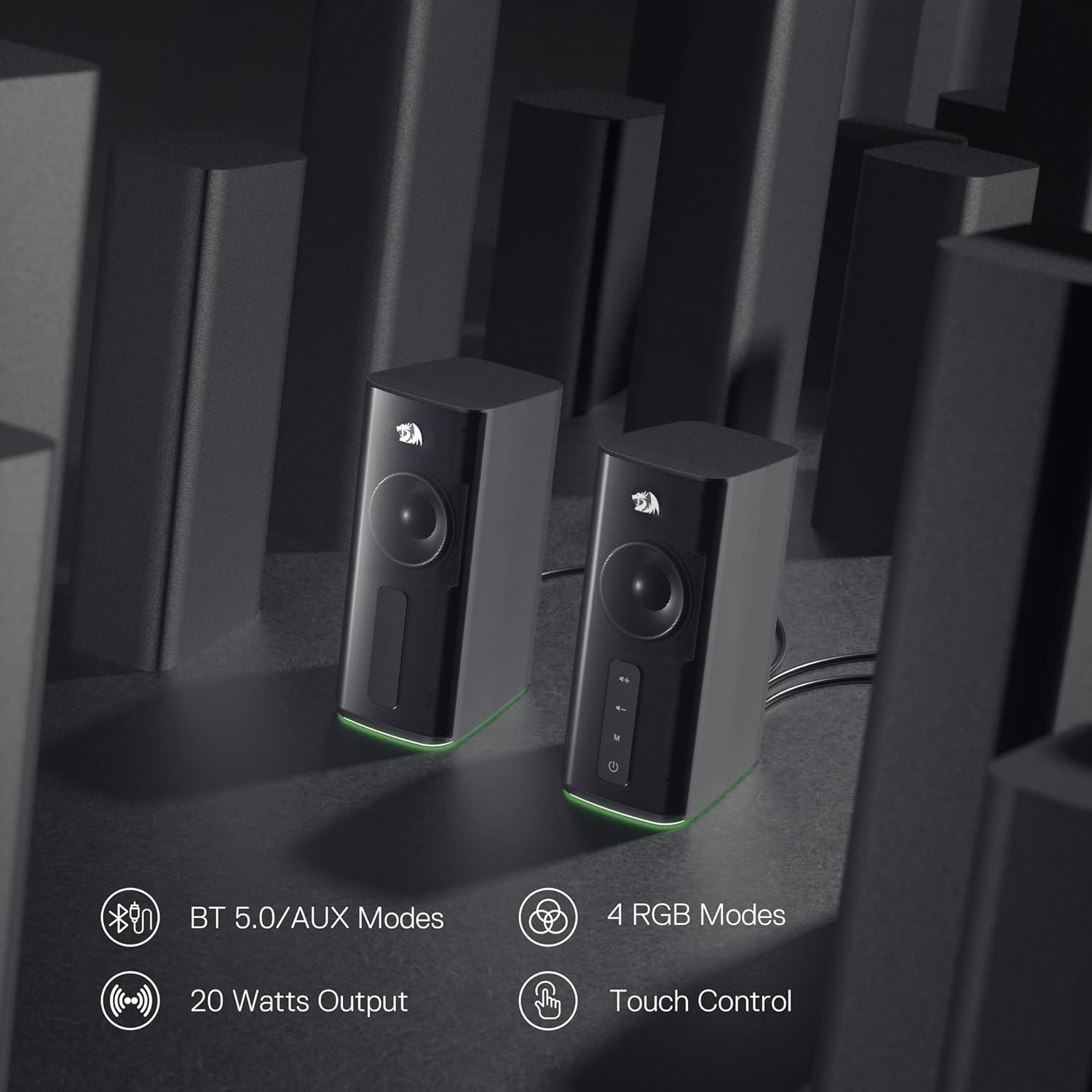 ReDragon GS814 Stereo Desktop Speaker Dynamic RGB Lighting