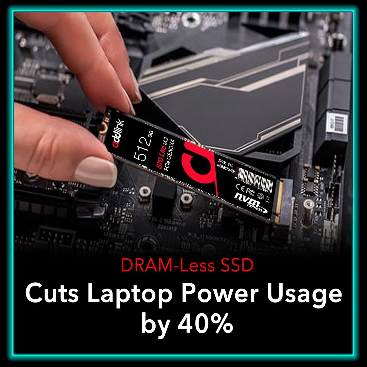 Addlink 512GB M.2 2280 PCle GEN3*4  NVMe SSD