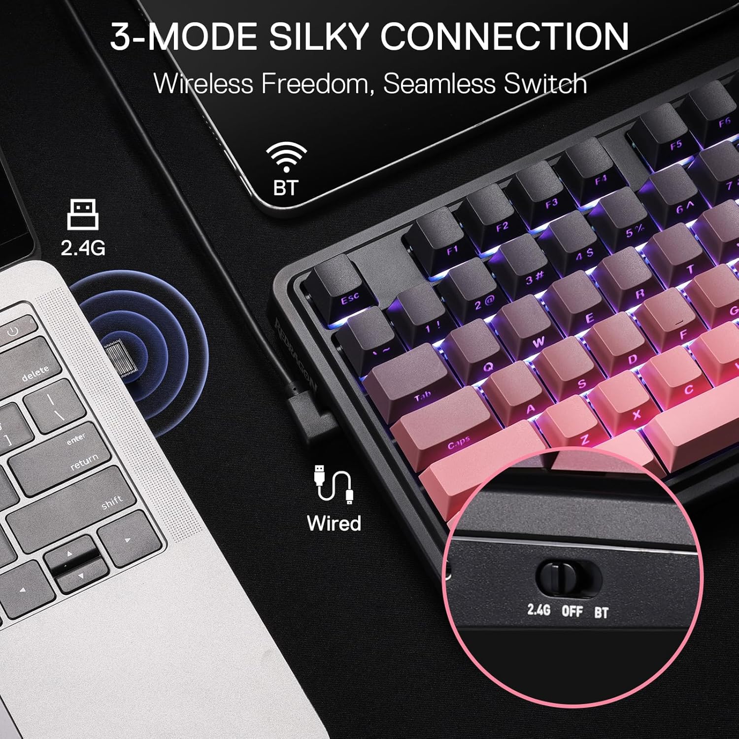 Redragon K728SP-RGB-PRO Gasket wired Mechanical Keyboard