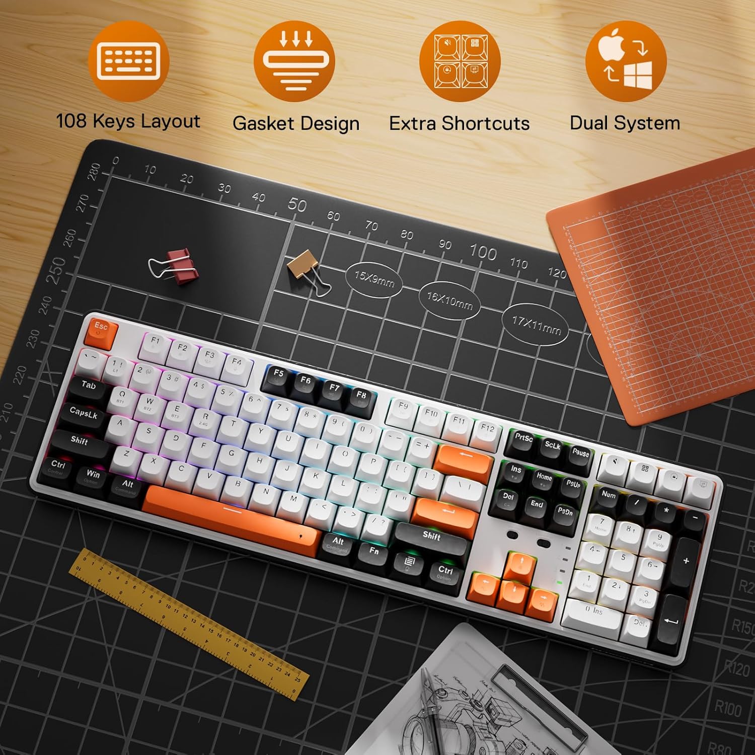 Redragon K689WBO-RGB-PRO 3mode mechanical keyboard