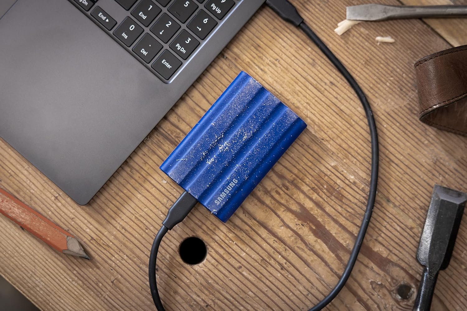 SAMSUNG T7 Shield 2TB Portable SSD, USB 3.2 Gen2 (BLUE)
