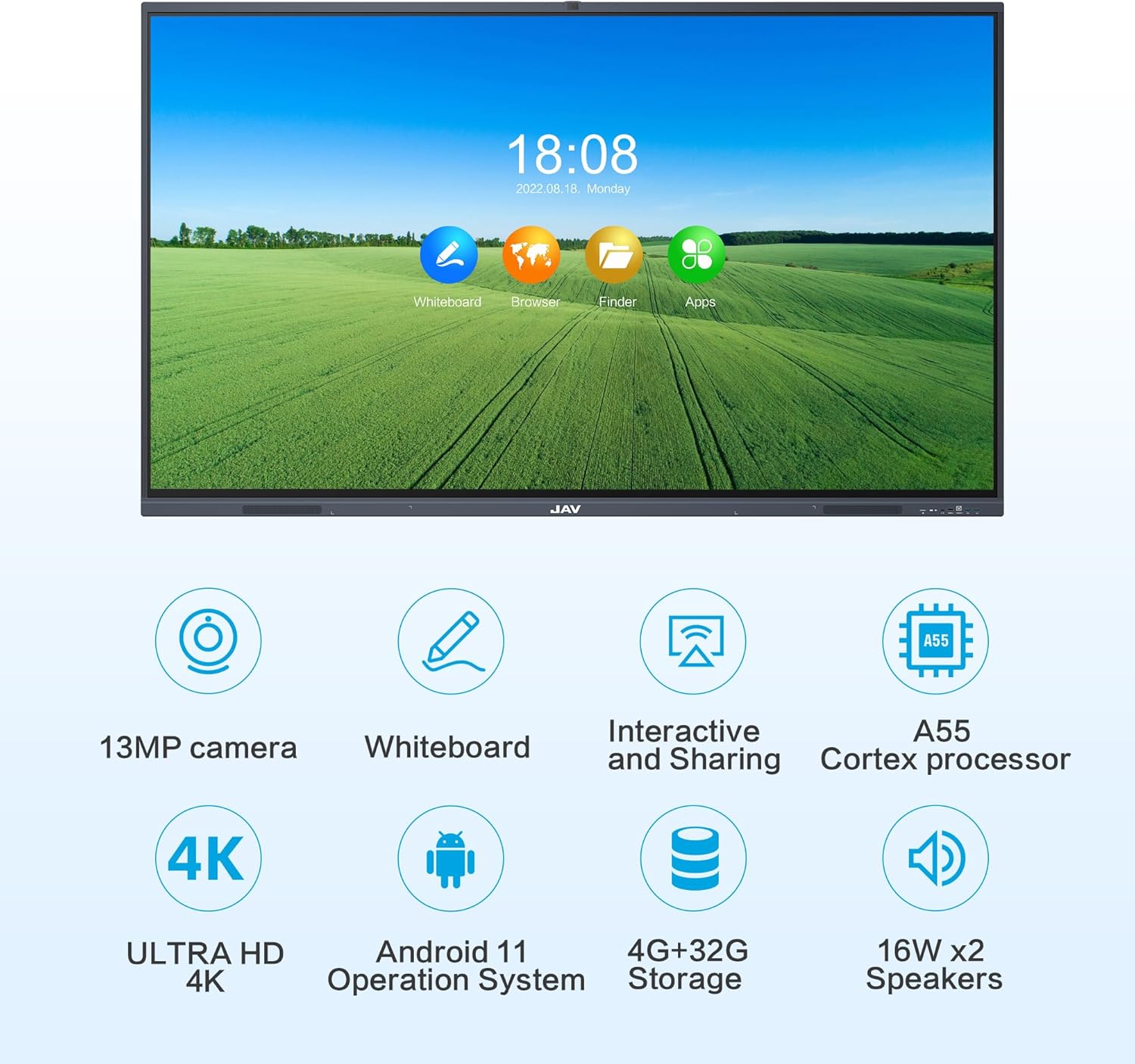 JAV Smart Board 75" Smartboard Interactive Whiteboard
