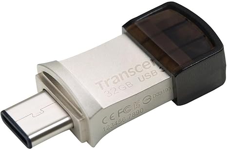TRANSCEND  890,USB3.1,FLASH DRIVE ,OTG,TYPE A&C,SILVER