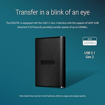TRANSCEND EXTERNAL SSD ESD270C USB3.1