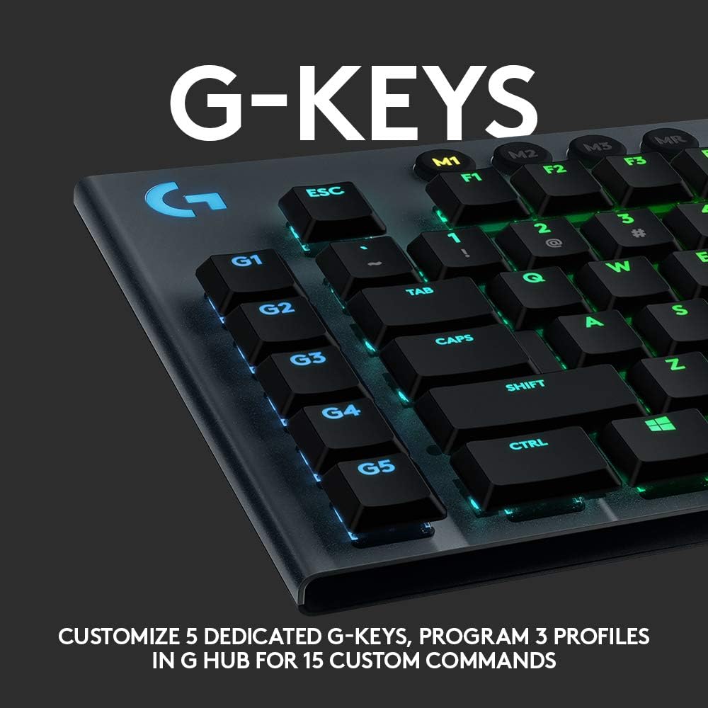LOGITECH G815 LIGHTSPEED RGB Mechanical Gaming Keyboard –LINER- CARBON USB
