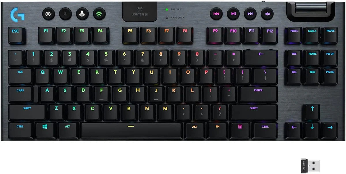 Logitech G915 X LIGHTSPEED TKL – Ultra-Slim Wireless RGB Mechanical TKL with Tri-Mode, GL Switches, and KEYCONTROL