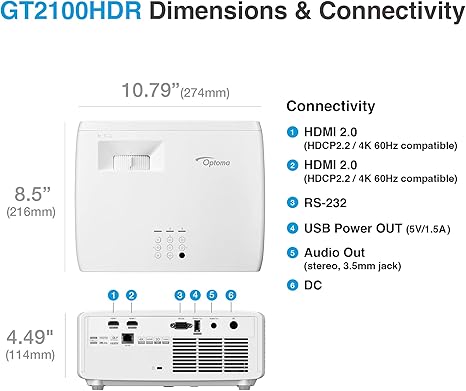 DATA SHOW OPTOMA GT2100HDR