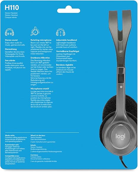 LOGITECH Stereo Headset H110 - N/A - ANALOG