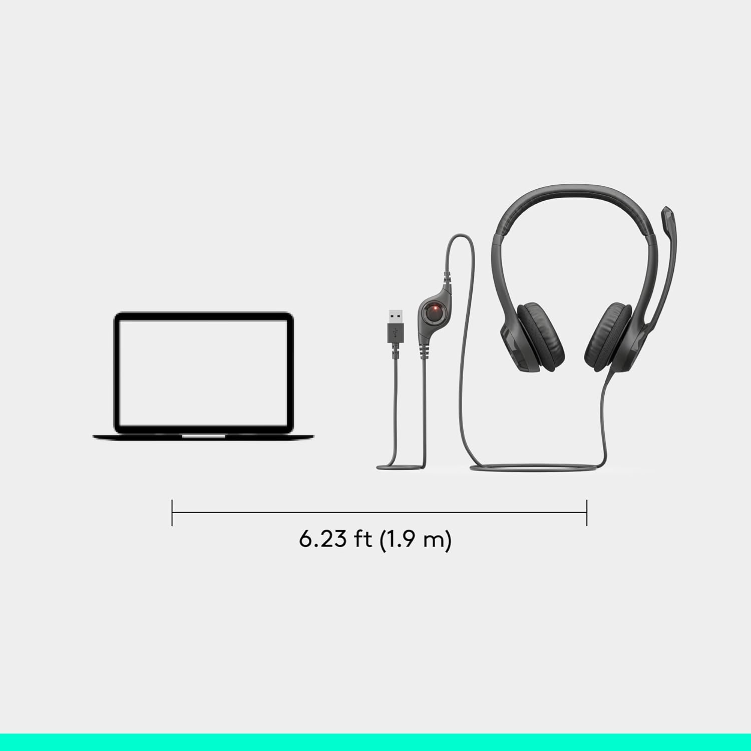 LOGITECH HEADSET H390 USB-BLACK