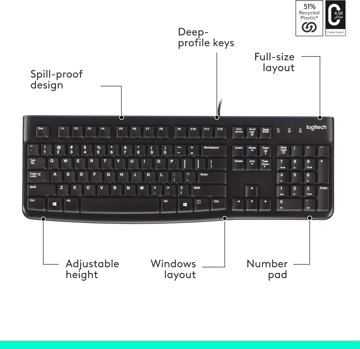 Logitech K120 Wired Keyboard