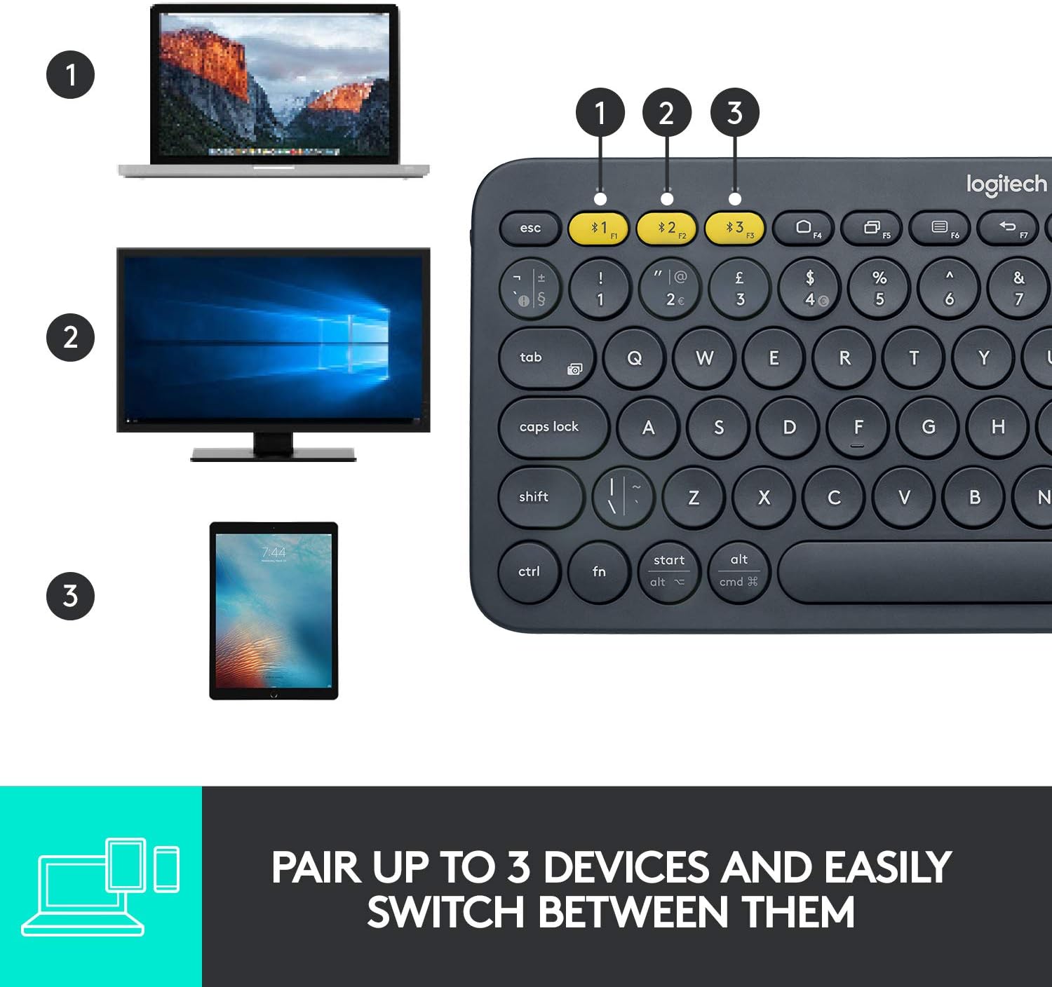 Logitech K380 Pebble Multi-Device Bluetooth Keyboard