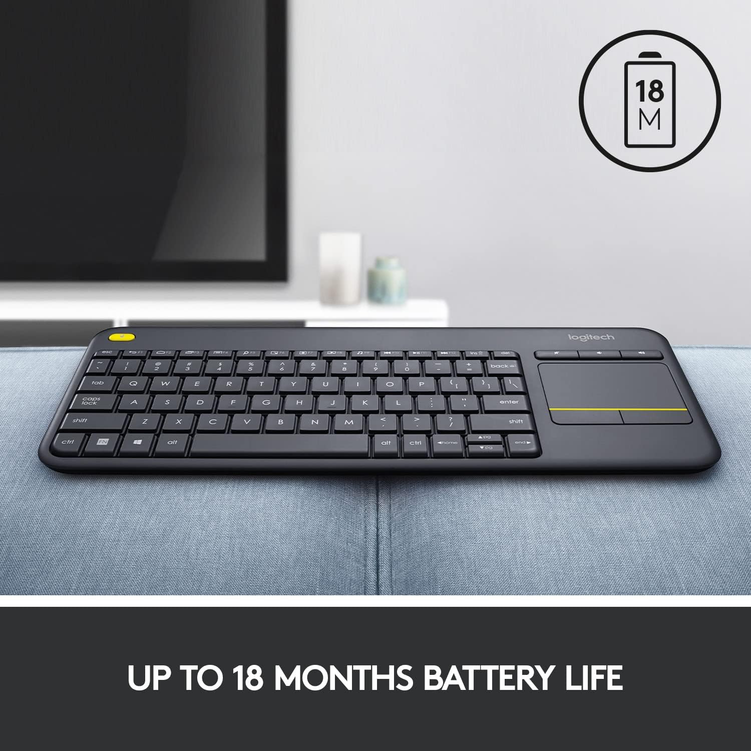 LOGITECH Wireless Touch Keyboard K400 Plus - DARK - ARA