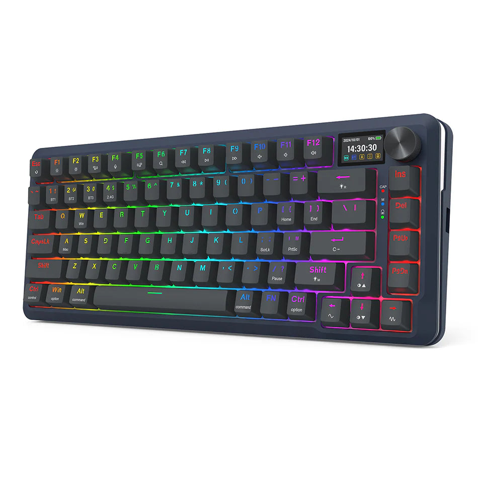 Redragon K708-RGB-PRO 75% gasket mechanical keyboard Wired/2.4G/BT, LCD display