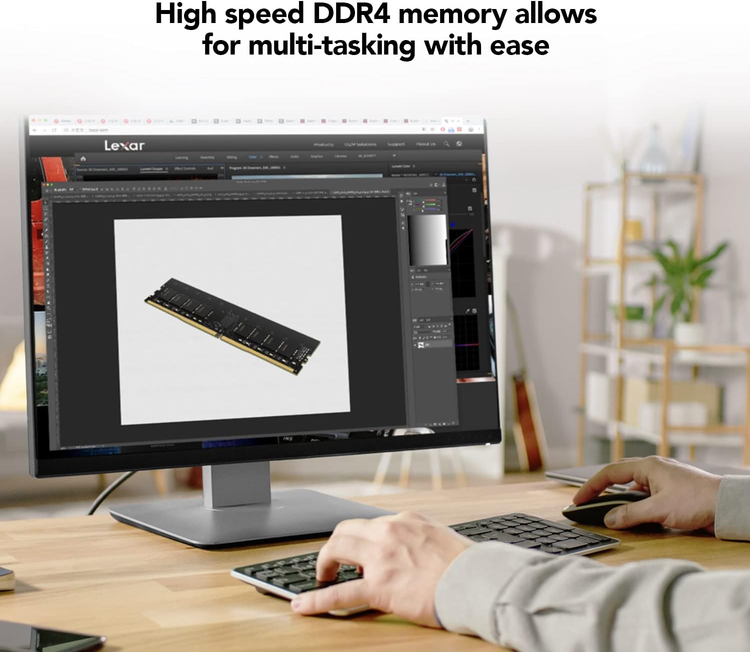 Lexar UDIMM DDR4 RAM 3200 MHz, 288-Pin U-DIMM Desktop Memory