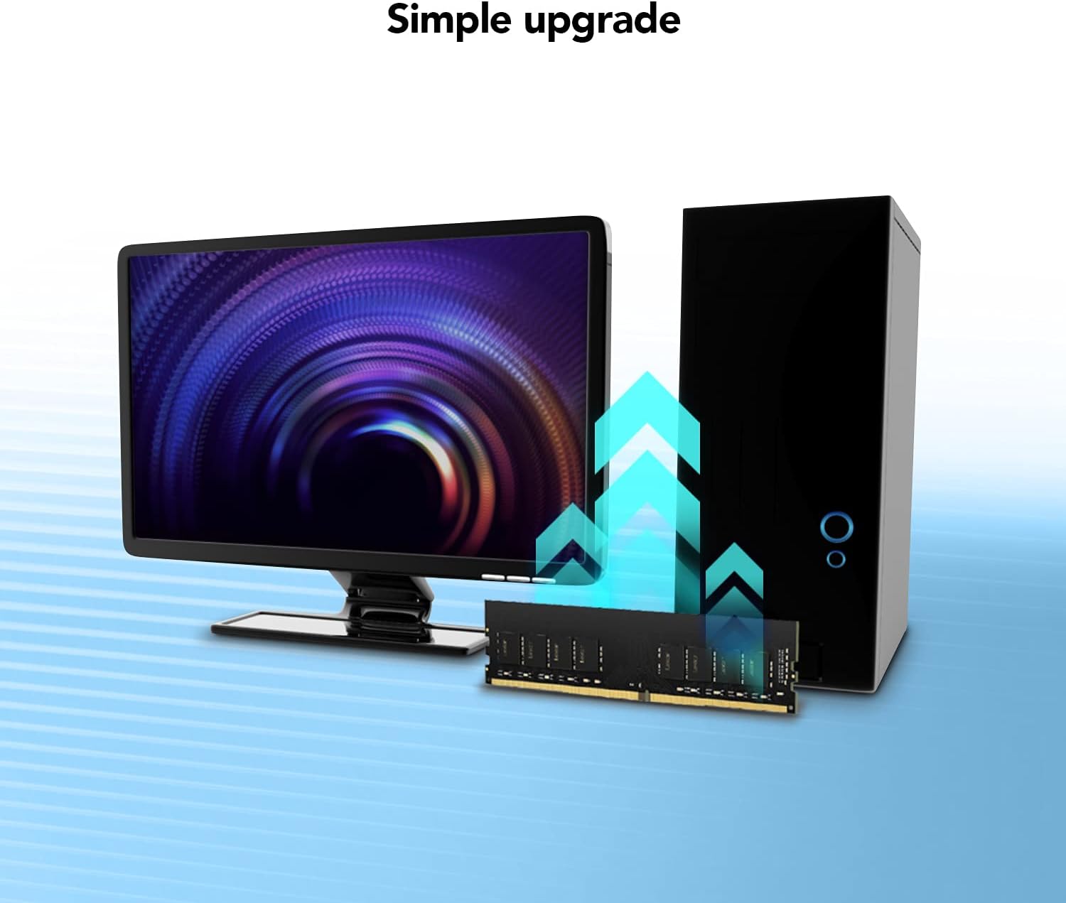 Lexar UDIMM DDR4 RAM 3200 MHz, 288-Pin U-DIMM Desktop Memory