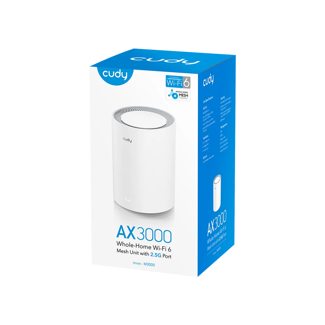 CUDY M3000 AX3000 2.5G Mesh Wi-Fi 6 System White