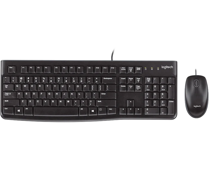 Logitech MK120 Wired Keyboard and Mouse Combo - Arabic
