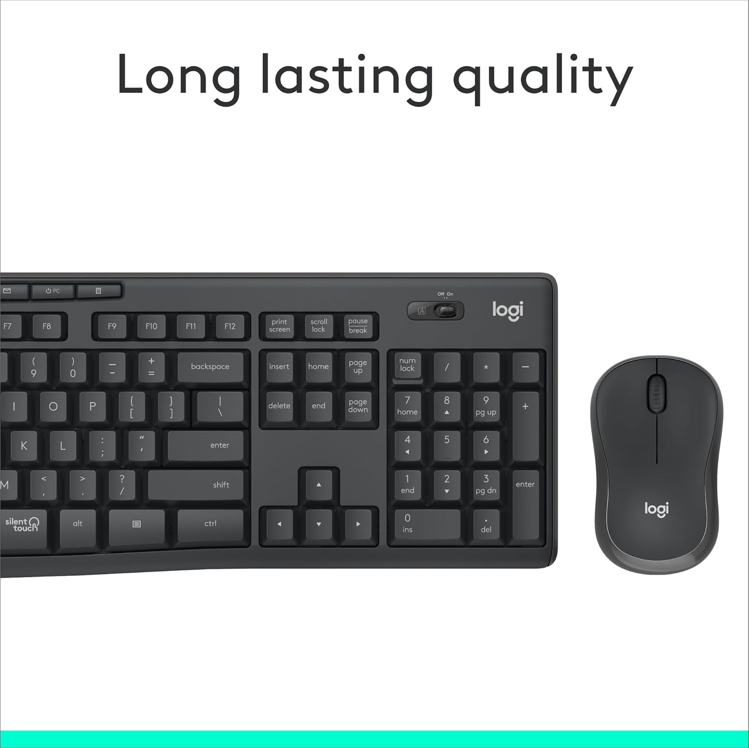 LOGITECH MK295 Silent Wireless Combo - GRAPHITE - ARABIC
