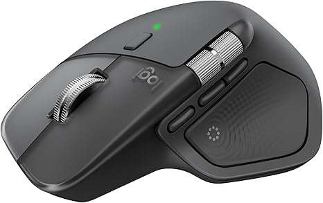 Logitech MX Master 4, Ergonomic Wireless Mouse with Advanced Performance Haptic Feedback, Ultra-Fast Scrolling, USB-C Charging, Bluetooth, Windows, MacOS