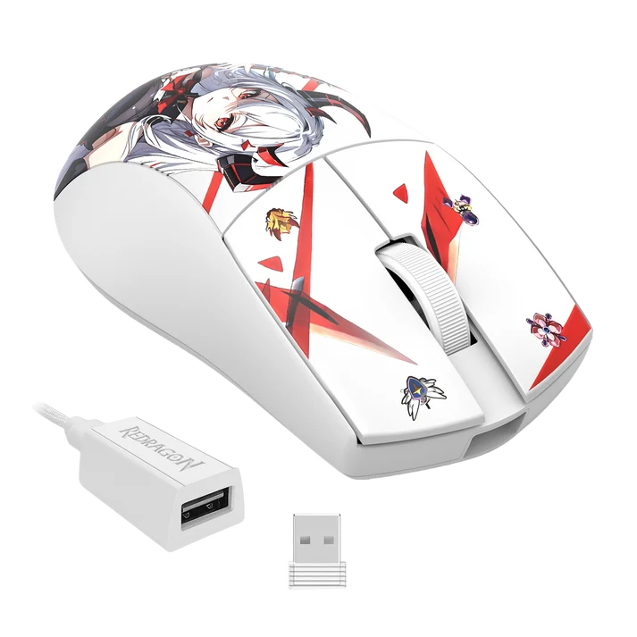 Redragon M916AK PRO 3-Mode Anime Gaming Mouse, 42G Ultra-Light 26K DPI Gaming Mouse
