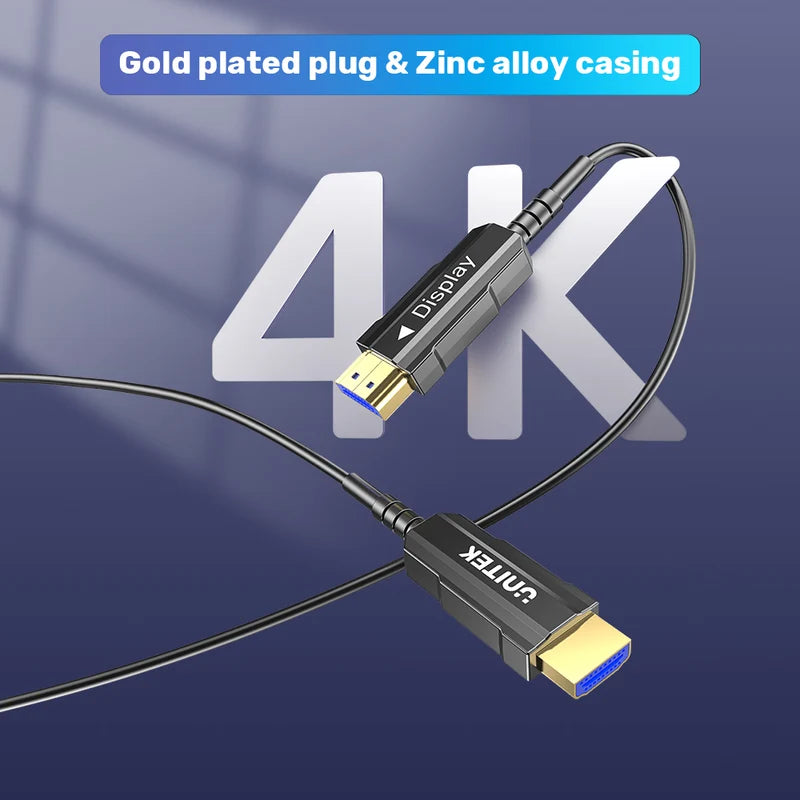 UNITEK C11072BK 4K 60Hz HDMI Fiber Optic Cable