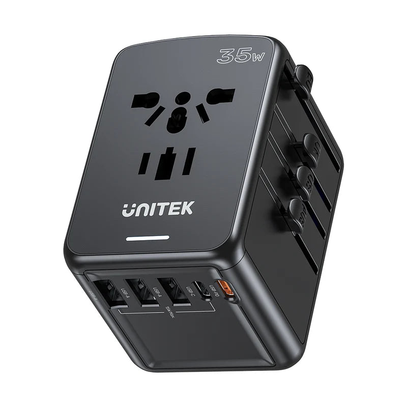 UNITEK P1121ABK01 35W Universal Travel Adapter