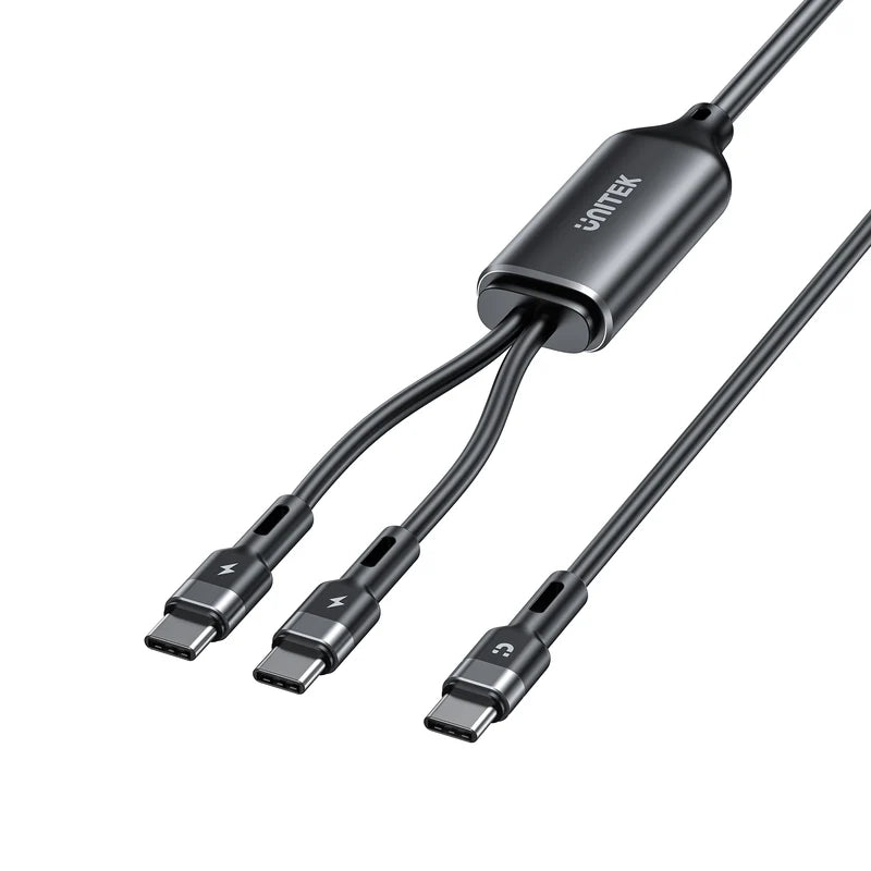 UNITEK C14146ABK01-1.8M PD100W 2-in-1 USB-C Cable