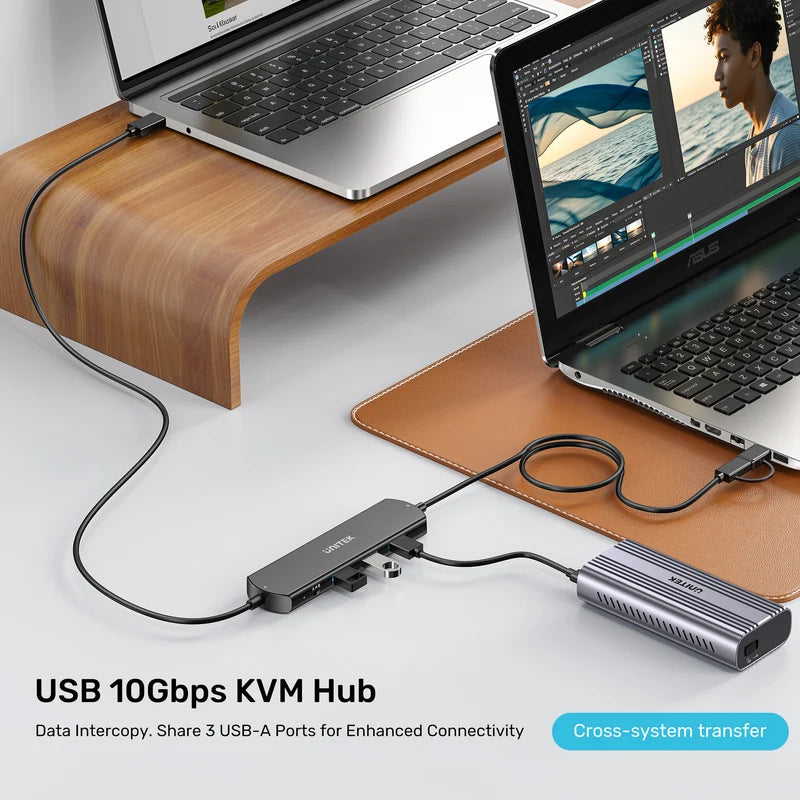 UNITEK U1344ABK01 USB 10Gbps KVM Hub