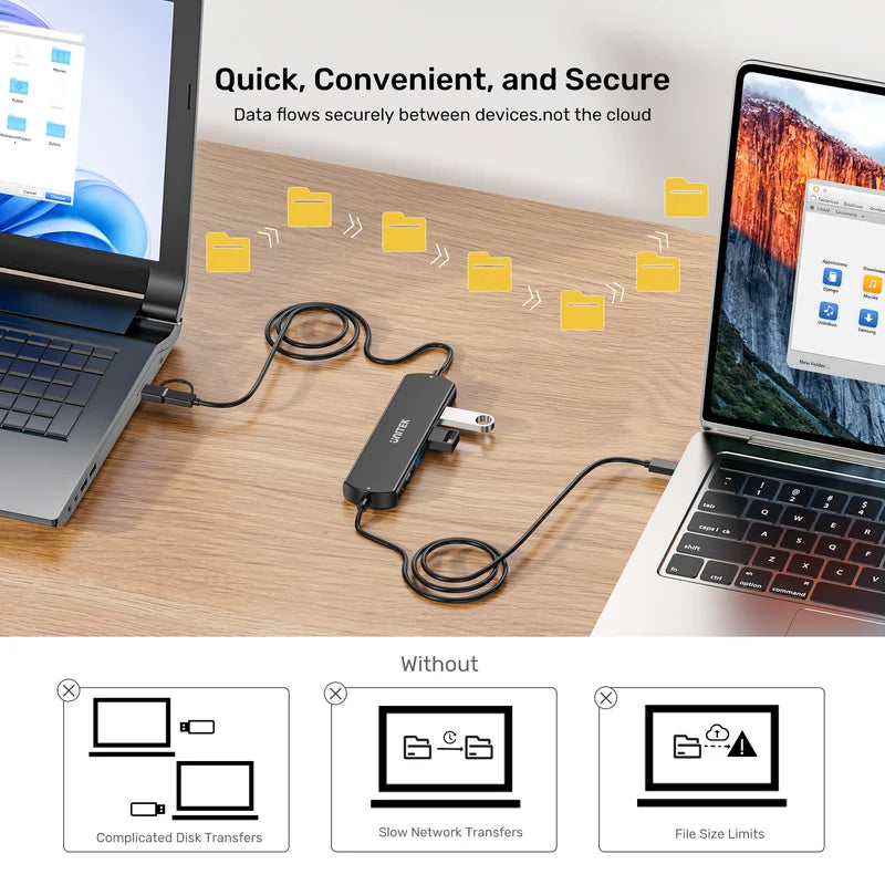UNITEK U1344ABK01 USB 10Gbps KVM Hub