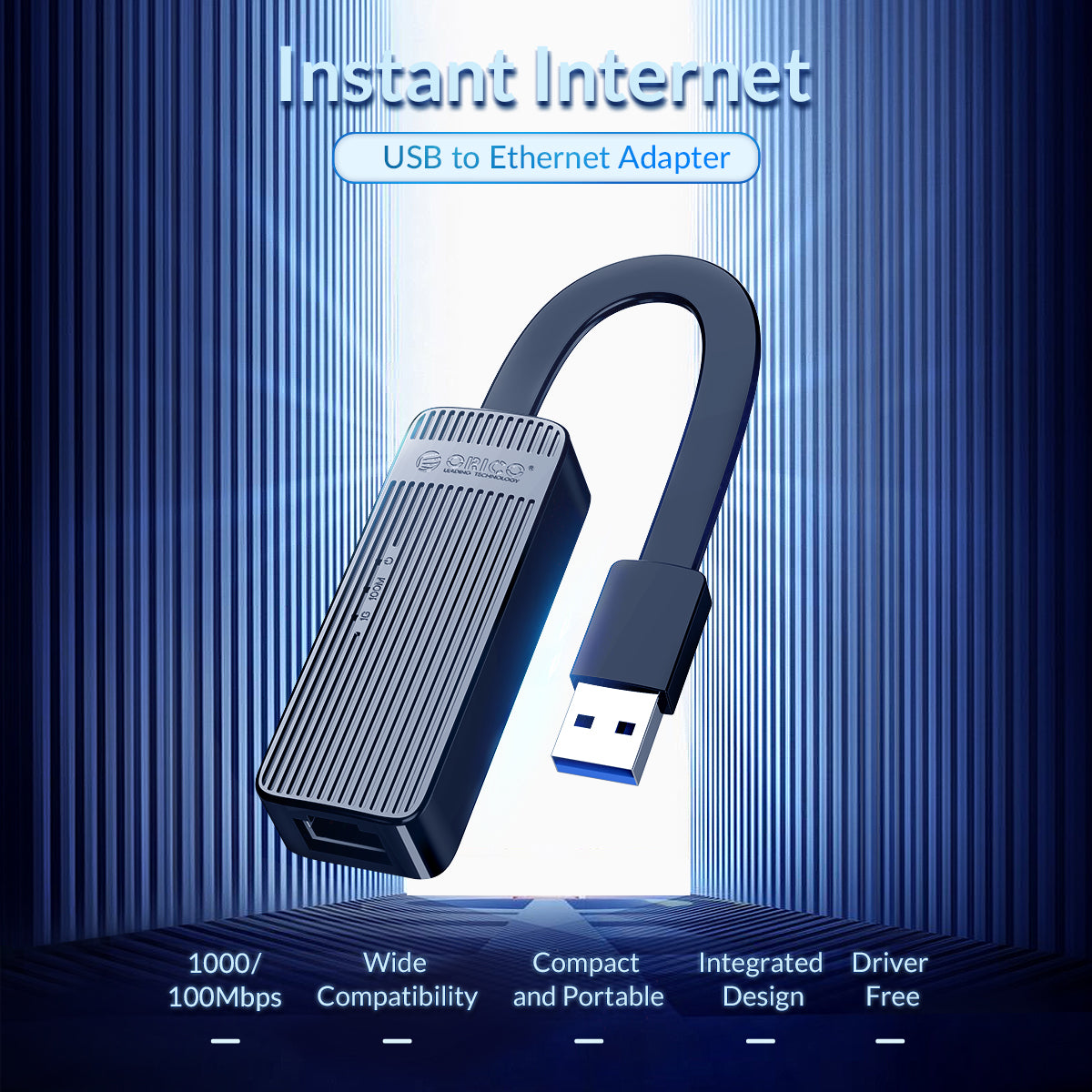 USB to Ethernet Adapter （100 Mbit）ORICO-UTK-U2