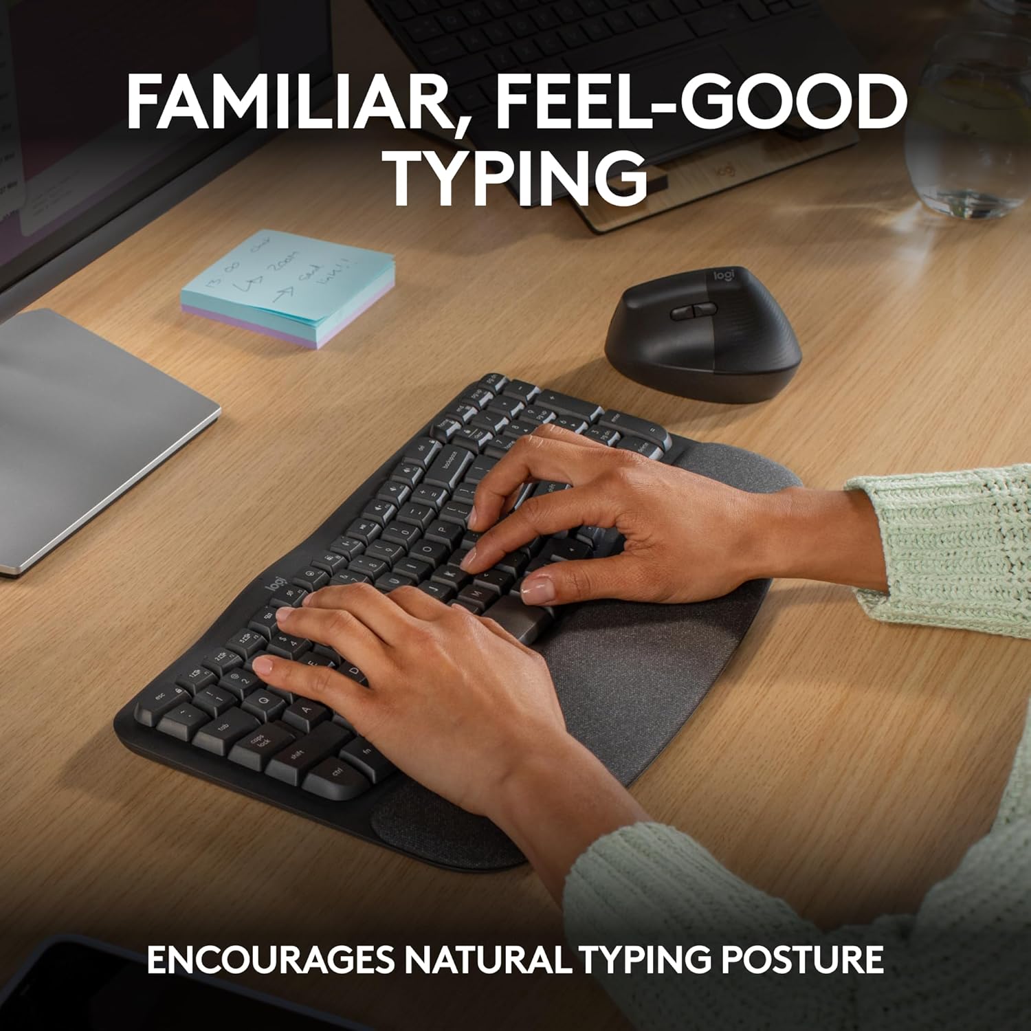 LOGITECH Wave Bluetooth ergonomic keyboard-GRAPHITE